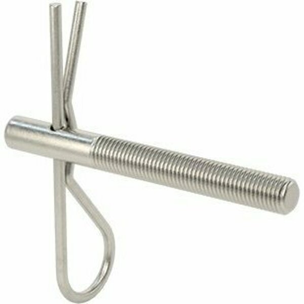 Bsc Preferred Threaded on One End Stud with Cotter Pin 18-8 Stainless Steel 5/16-24 Thread 3 Long 93712A200